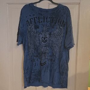 Affliction Blue Graphic Tee